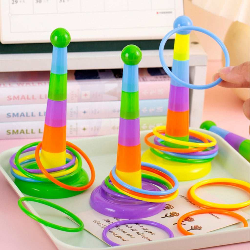 1. Children’s Rainbow Ring Toss – Fun Interactive Game for Kids