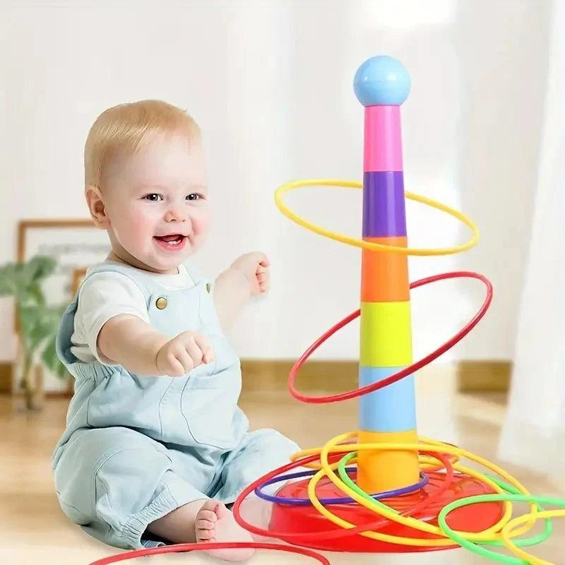 1. Children’s Rainbow Ring Toss – Fun Interactive Game for Kids