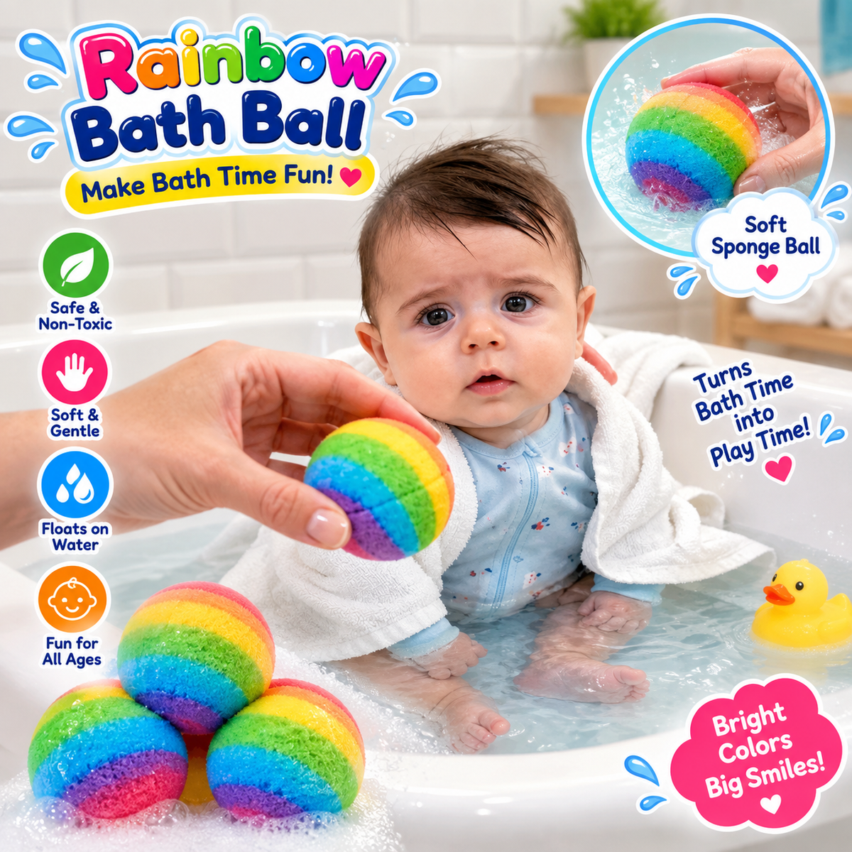 1. Colorful Fizzy Bath Bomb – Fun Surprise Toy Inside for Kids