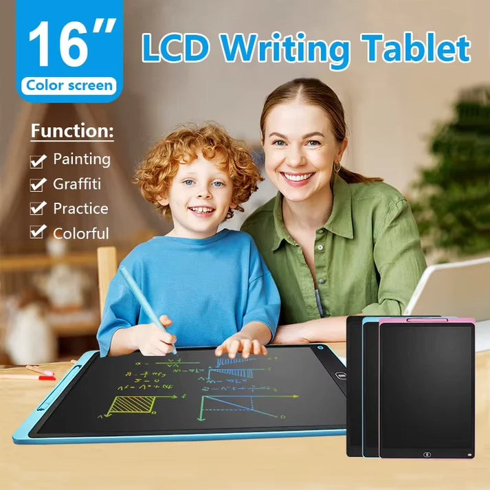 Large 16 Inch Writing Tablet Colorful LCD Drawing & Doodle Board