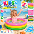 Colorful Rainbow Water Pool 2FT Kids Splash Pool For Kids