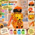 Bear Shaped Kids Water Bottle With Straw 750ml Sipper