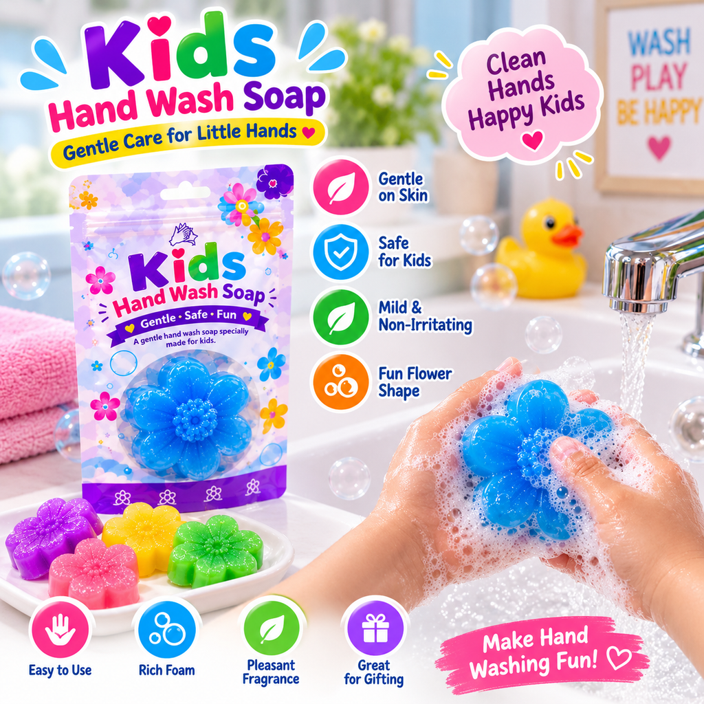 Flower Shape Kids Soap Fun Hand Wash Soap For Children