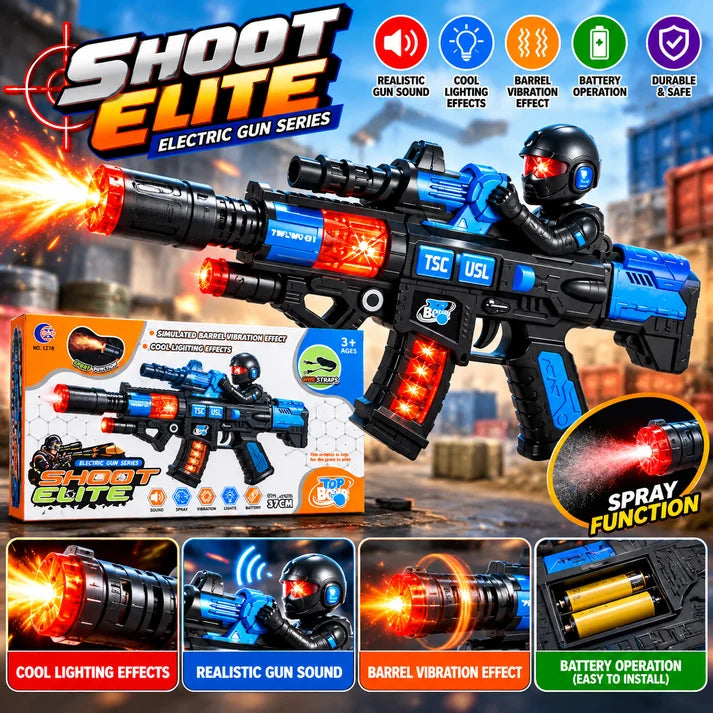 Electric Toy Blaster Gun LED Lights Sound & Vibration Effects