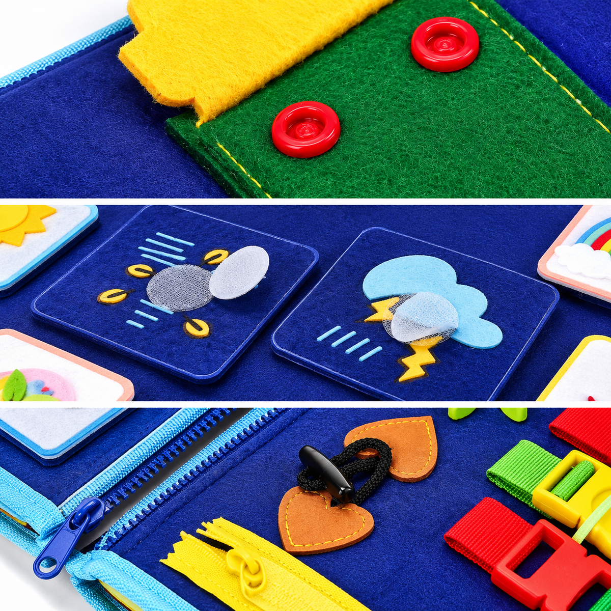 8-Page Dinosaur Busy Book Educational Preschool Activity Toy