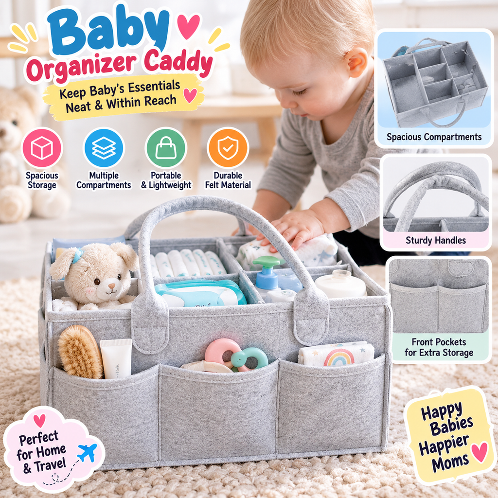 Nursery Diaper Organizer For Baby Care Items