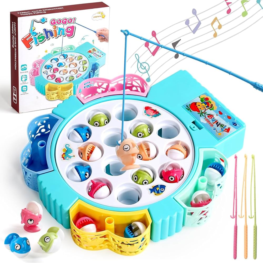 Spinning Fish Catching Game Electric Toy For Kids