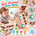 School Bus Shaped Water Bottle Cute Kids Drinking Bottle