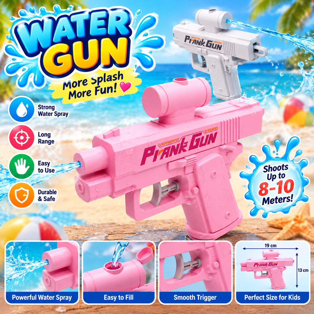 Kids Water Spray Gun Two Way Prank Toy For Fun Outdoor Activities
