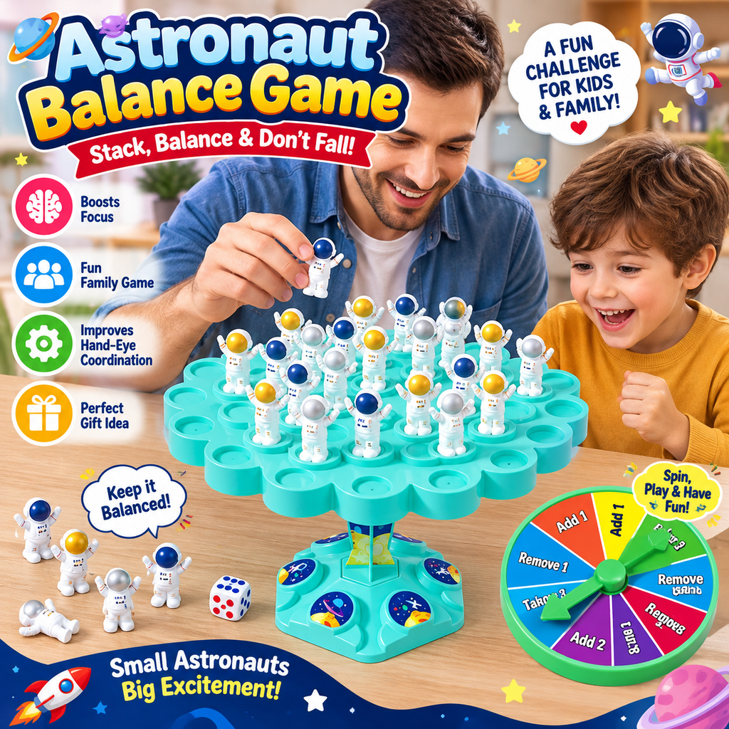 Astronaut Balance Stacking Toy – Fun Coordination Game for Kids