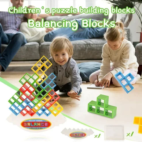 Kids Balance Stacking Blocks – 16-Piece Interactive Building Game