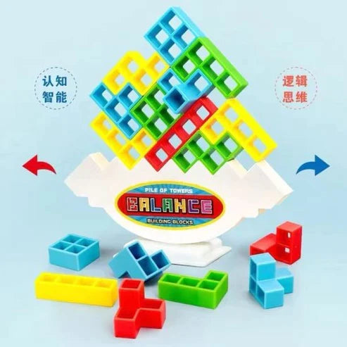 Kids Balance Stacking Blocks – 16-Piece Interactive Building Game