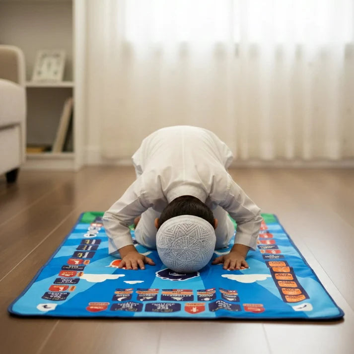 Educational Muslim Prayer Mat For Kids My Salah Learning Mat