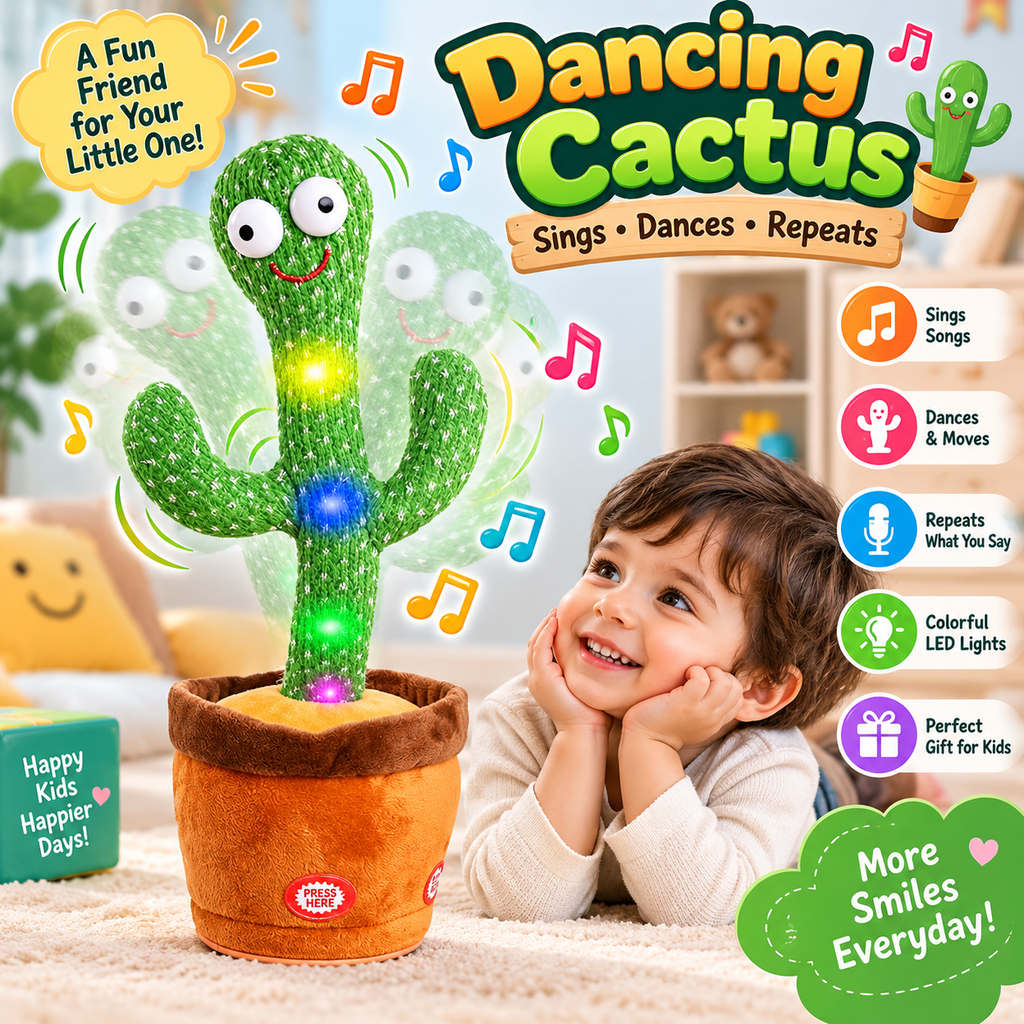 Cute Cactus Dancing Toy – Rechargeable Fun Toy for Kids