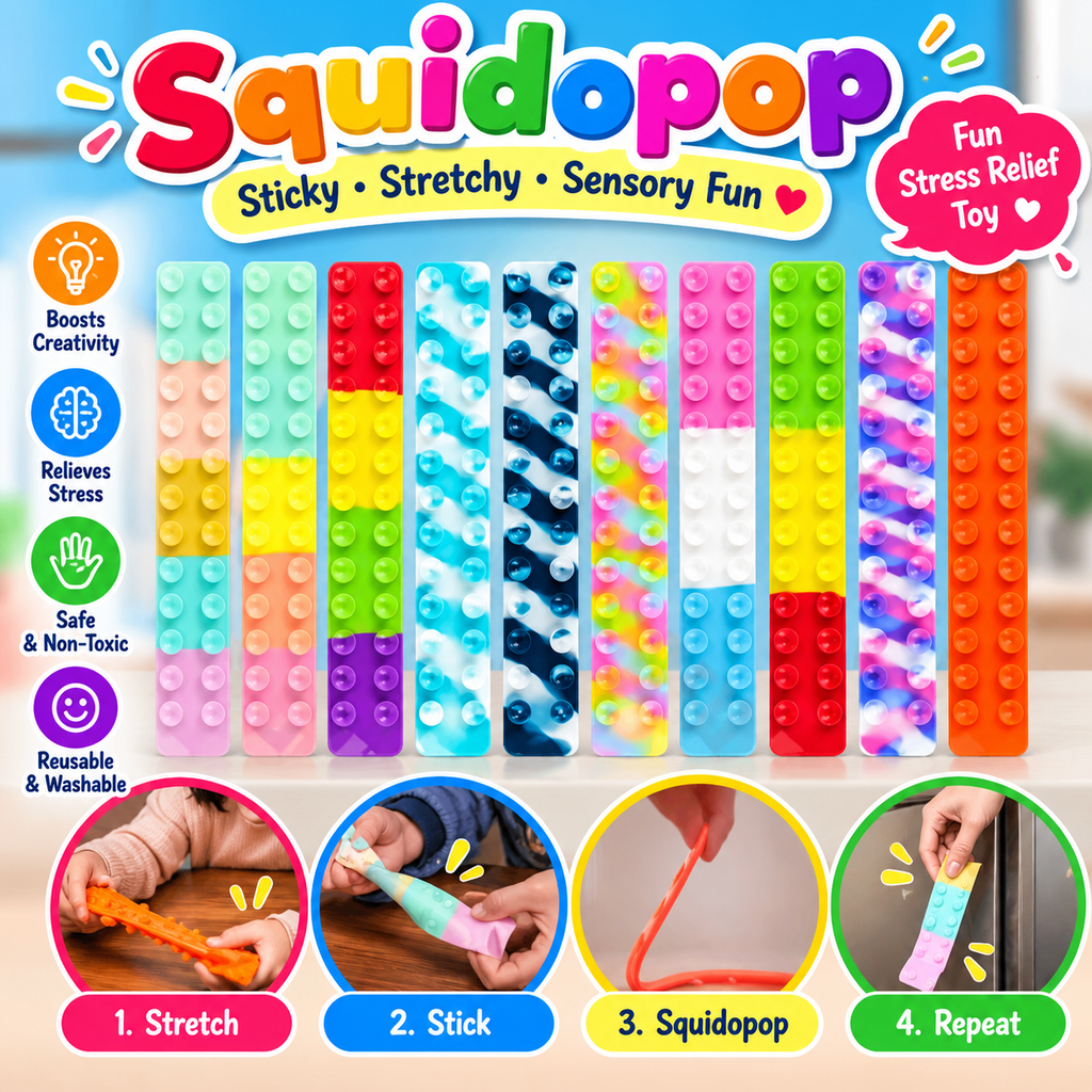 Cute Squidopop Suction Toy – Fun Fidget & Sensory Toy