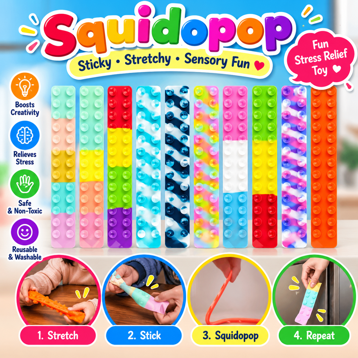Cute Squidopop Suction Toy – Fun Fidget & Sensory Toy