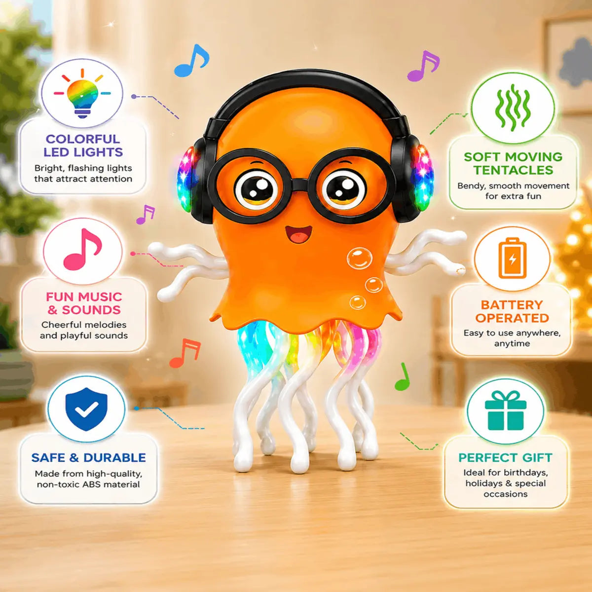 Electric Dancing Jellyfish Colorful Music & Lights Toy