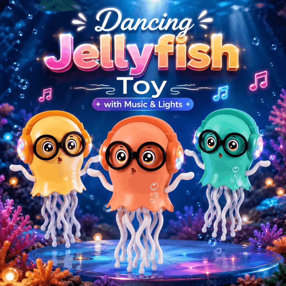 Electric Dancing Jellyfish Colorful Music & Lights Toy