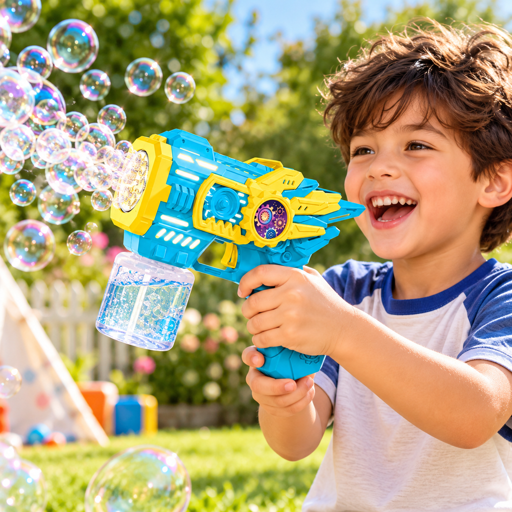 Electric Bubble Machine Gun Fun Bubble Blaster For Kids
