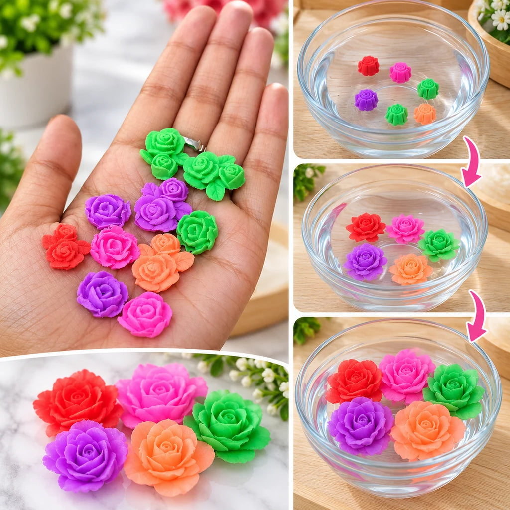 20Pcs Expandable Flower Toys – Fun Water Activity Set for Children
