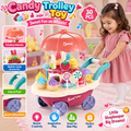Ice Cream Candy Cart Toy – 30Pcs Creative Pretend Play Set for Kids