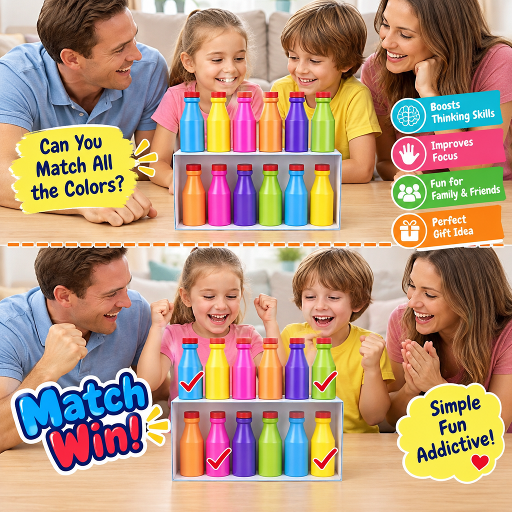 Interactive Bottle Pairing Game – Memory & Logical Skills Toy for Kids