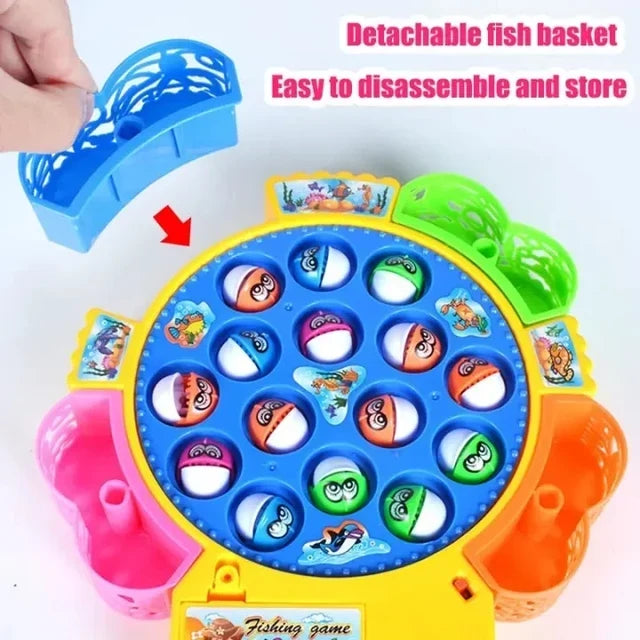 15Pcs Kids Fishing Board Game Colorful Fish & Fishing Rod Set