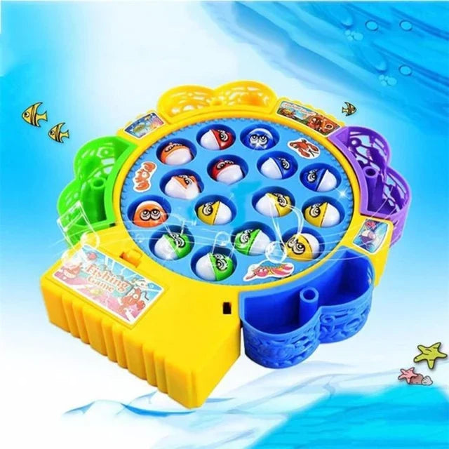 15Pcs Kids Fishing Board Game Colorful Fish & Fishing Rod Set
