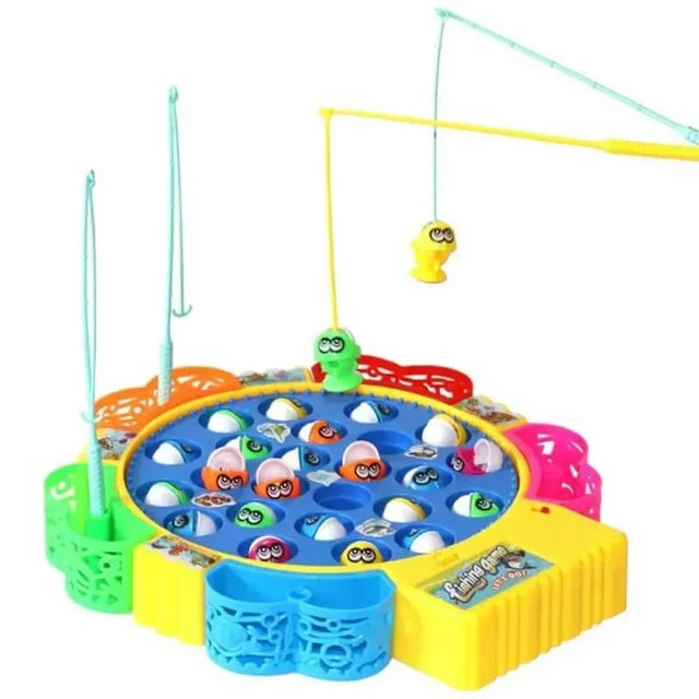15Pcs Kids Fishing Board Game Colorful Fish & Fishing Rod Set
