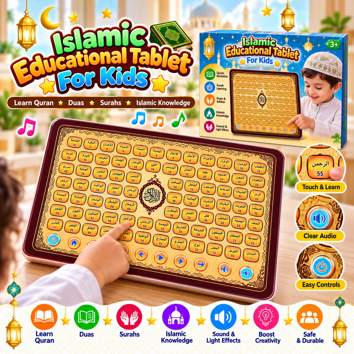 Islamic Teaching Tablet for Children – Early Learning Toy