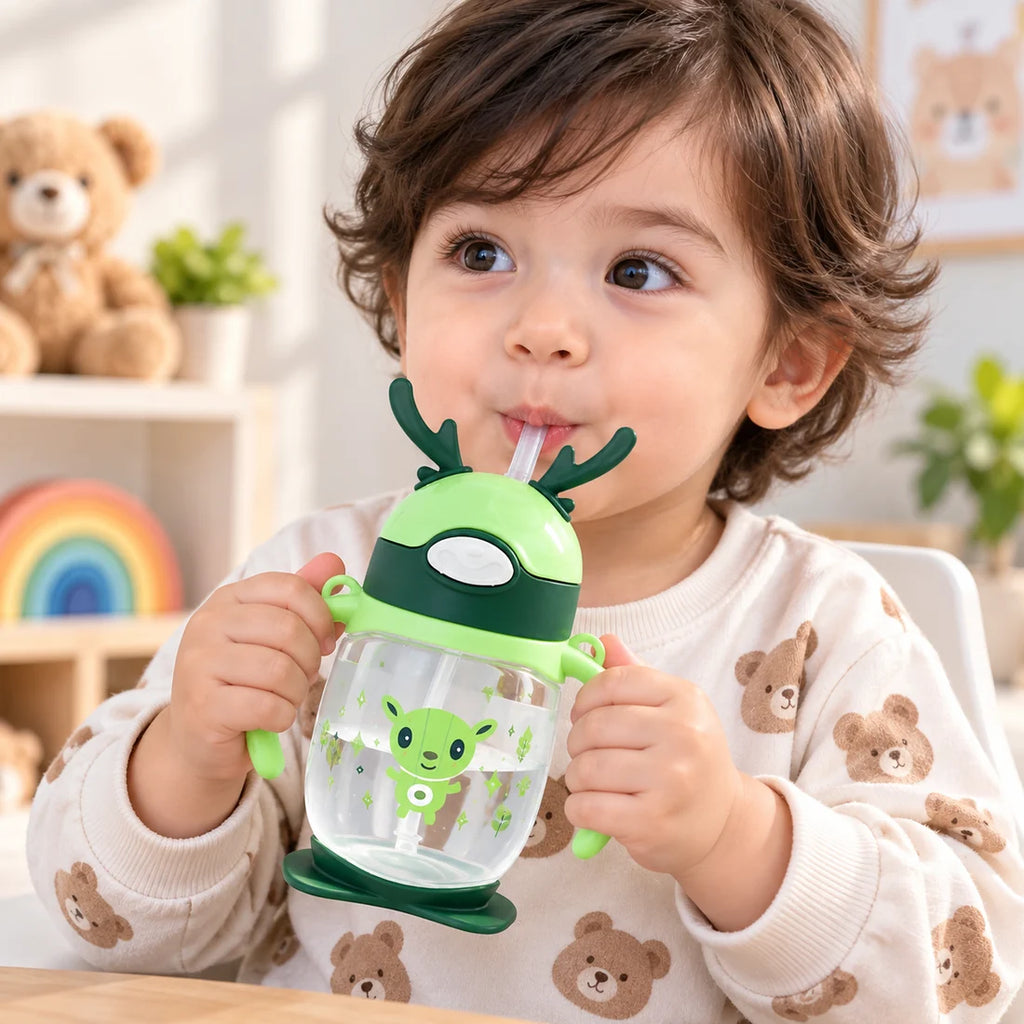 Kids Cartoon Water Sipper Portable Everyday Drinking Bottle