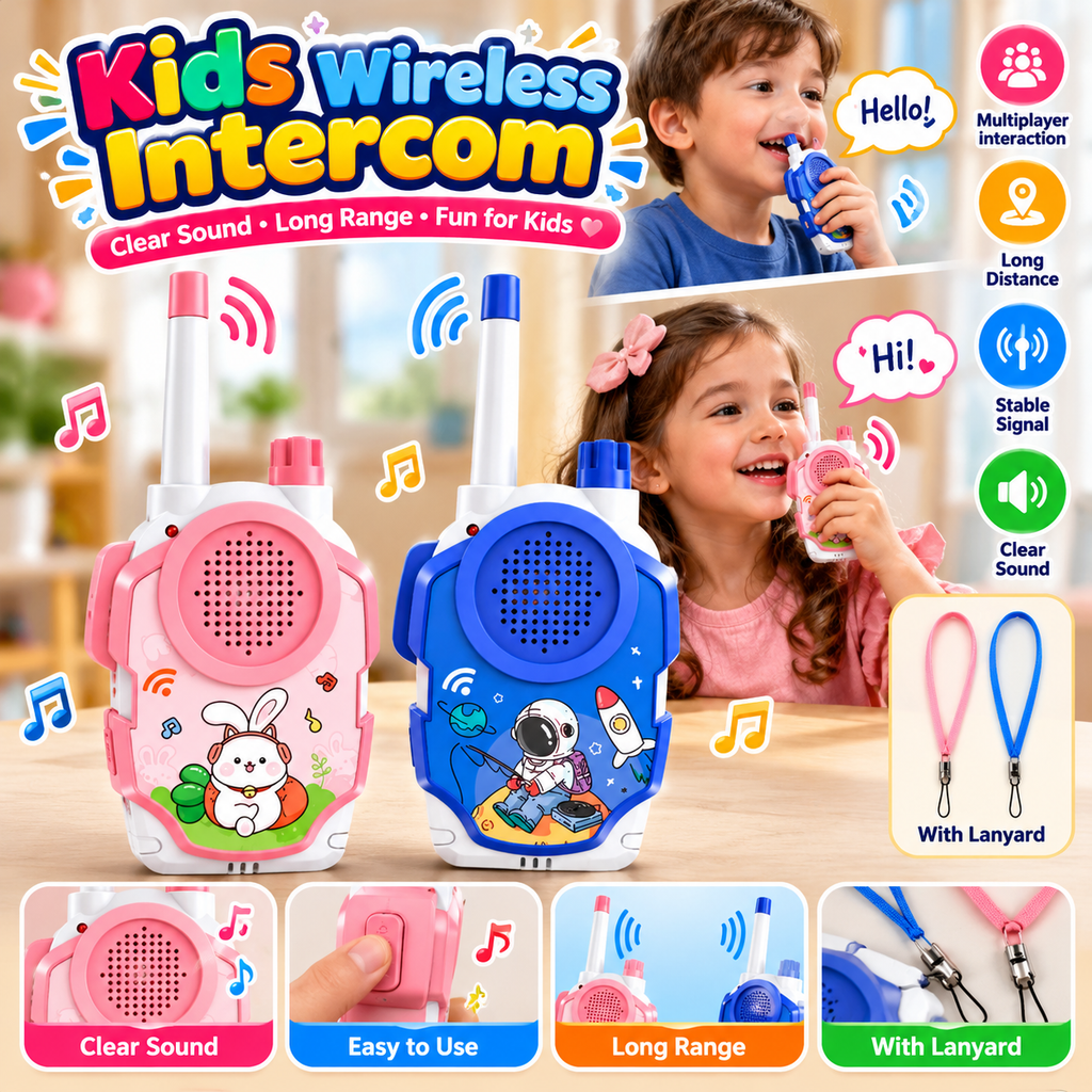 Kids Two-Way Radio Set – Portable Walkie Talkie Toys