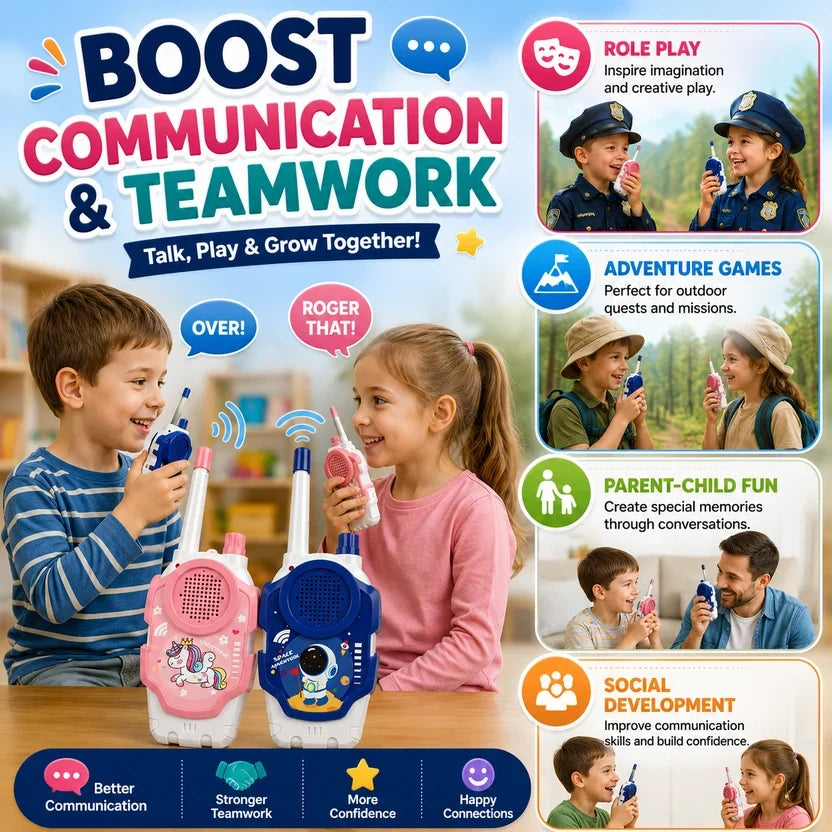 Kids Two-Way Radio Set – Portable Walkie Talkie Toys