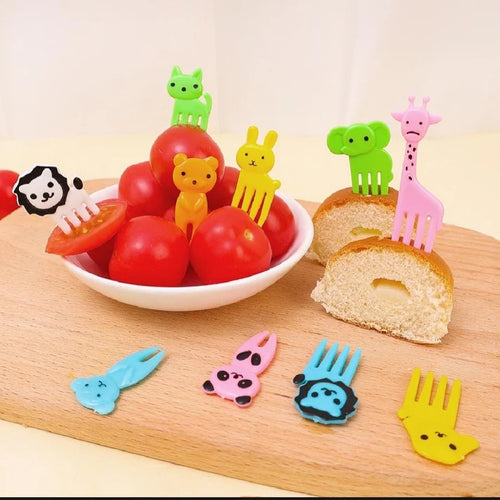 1. Animal Design Mini Fork Set – 10Pcs Cute Utensils for Kids