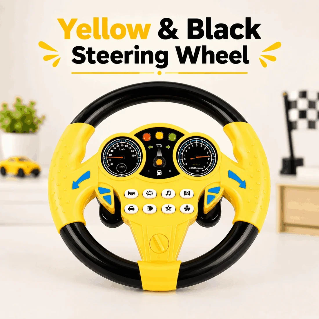 Baby Steering Wheel Toy Fun Music & Sound Effects For Kids