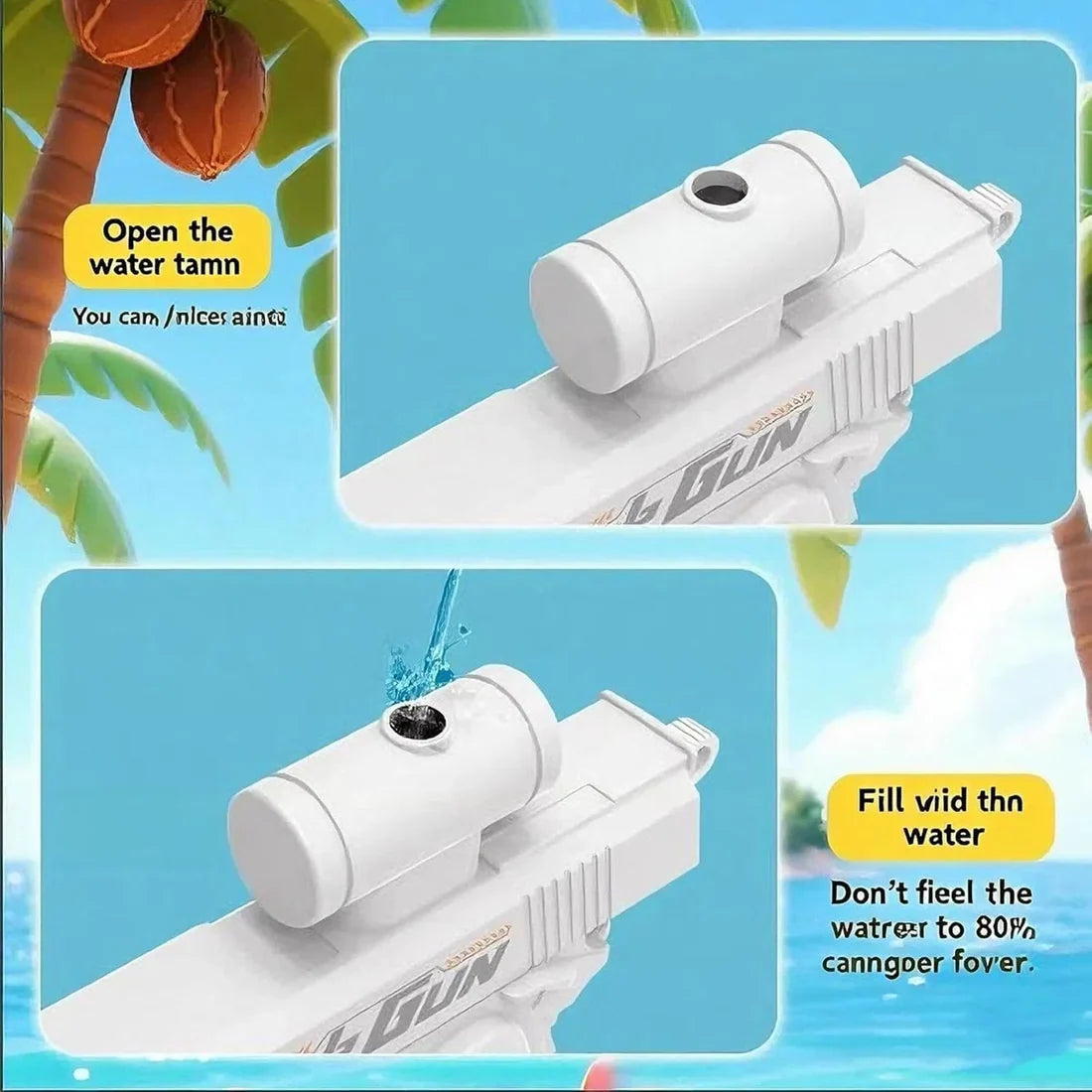 Kids Water Spray Gun Two Way Prank Toy For Fun Outdoor Activities