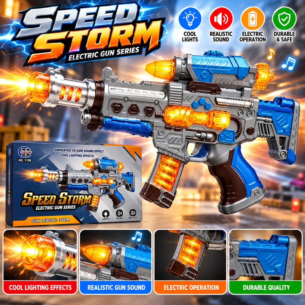 Speed Storm Light Effects Toy Gun Fun Kids Action Toy