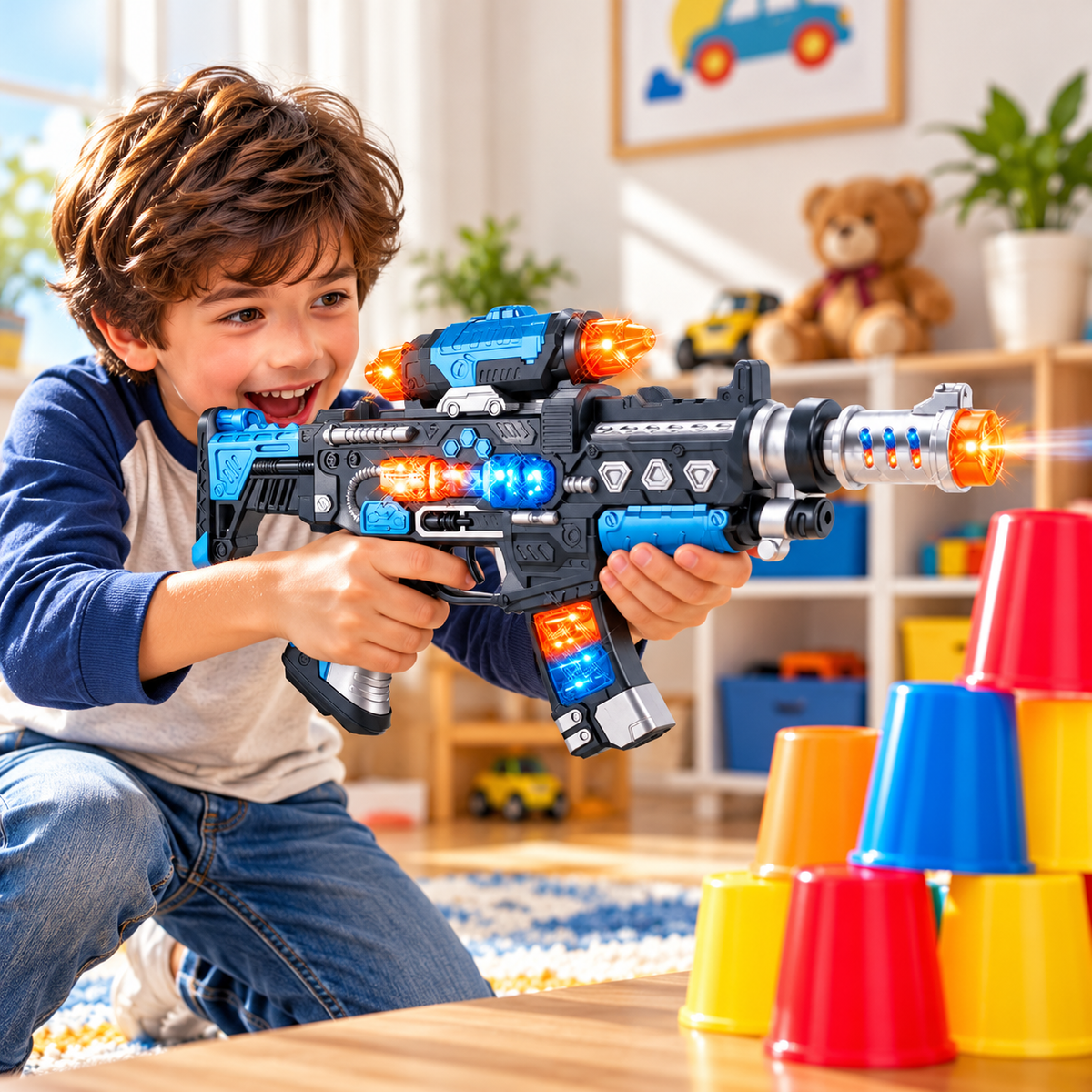 Speed Storm Light Effects Toy Gun Fun Kids Action Toy