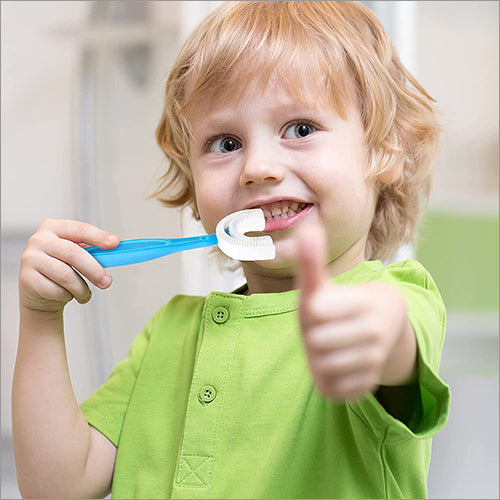 Baby Silicone Toothbrush U Shaped Design For Little Teeth