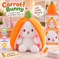 Cute Reversible Floppy Bunny Carrot Plush Toy(25Cm/10Inch)