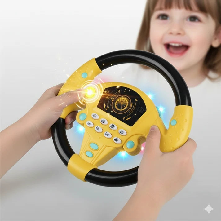 Baby Steering Wheel Toy Fun Music & Sound Effects For Kids