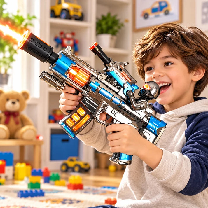 Electric Toy Blaster Gun LED Lights Sound & Vibration Effects