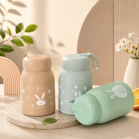 330ml Cute Design Glass Flask Portable Hot & Cold Bottle